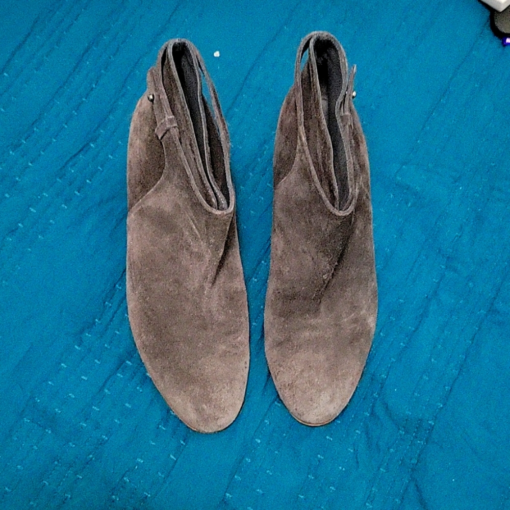 Vince booties. Size 11 M. Suede leather. Medium Grey color.